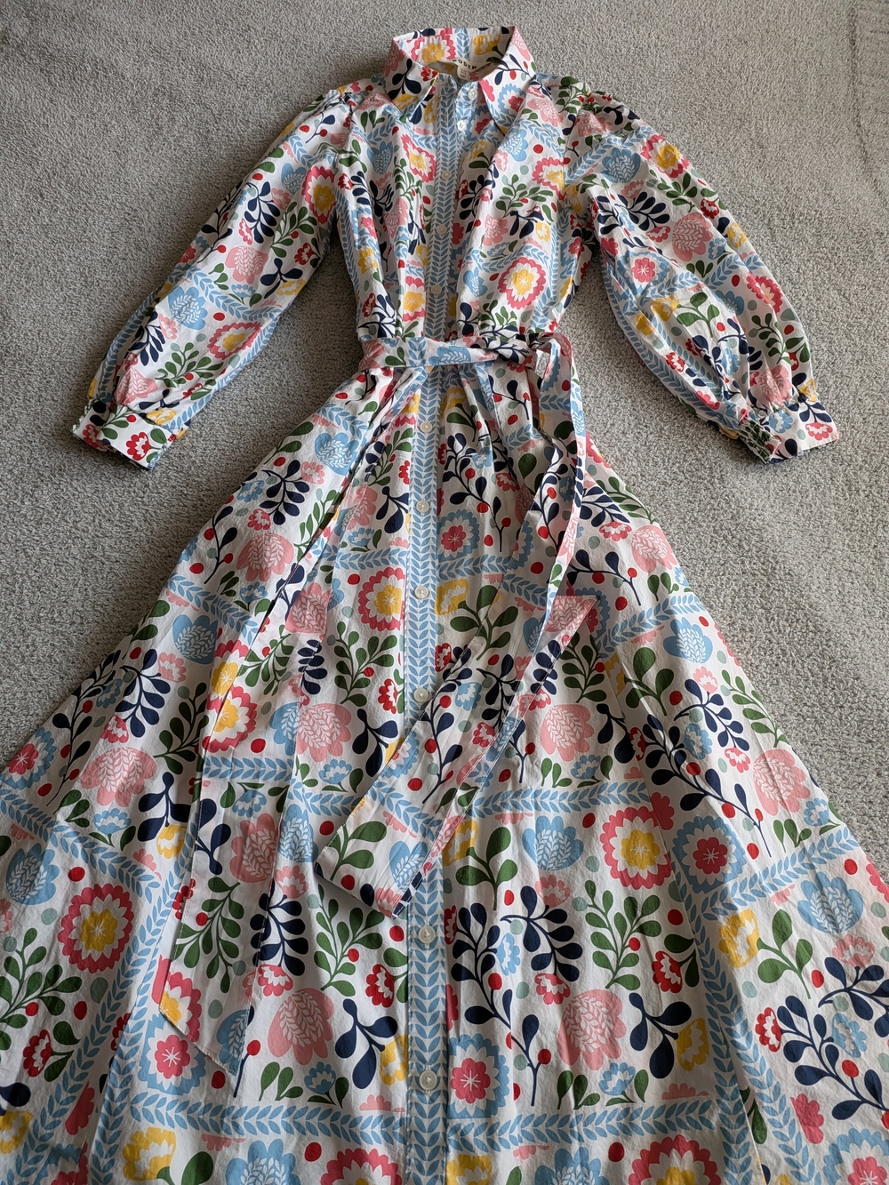 🌼B2G1🌼 Boden Clara Cotton Floral Shirtdress Size 8R NWOT - Picture 4 of 11